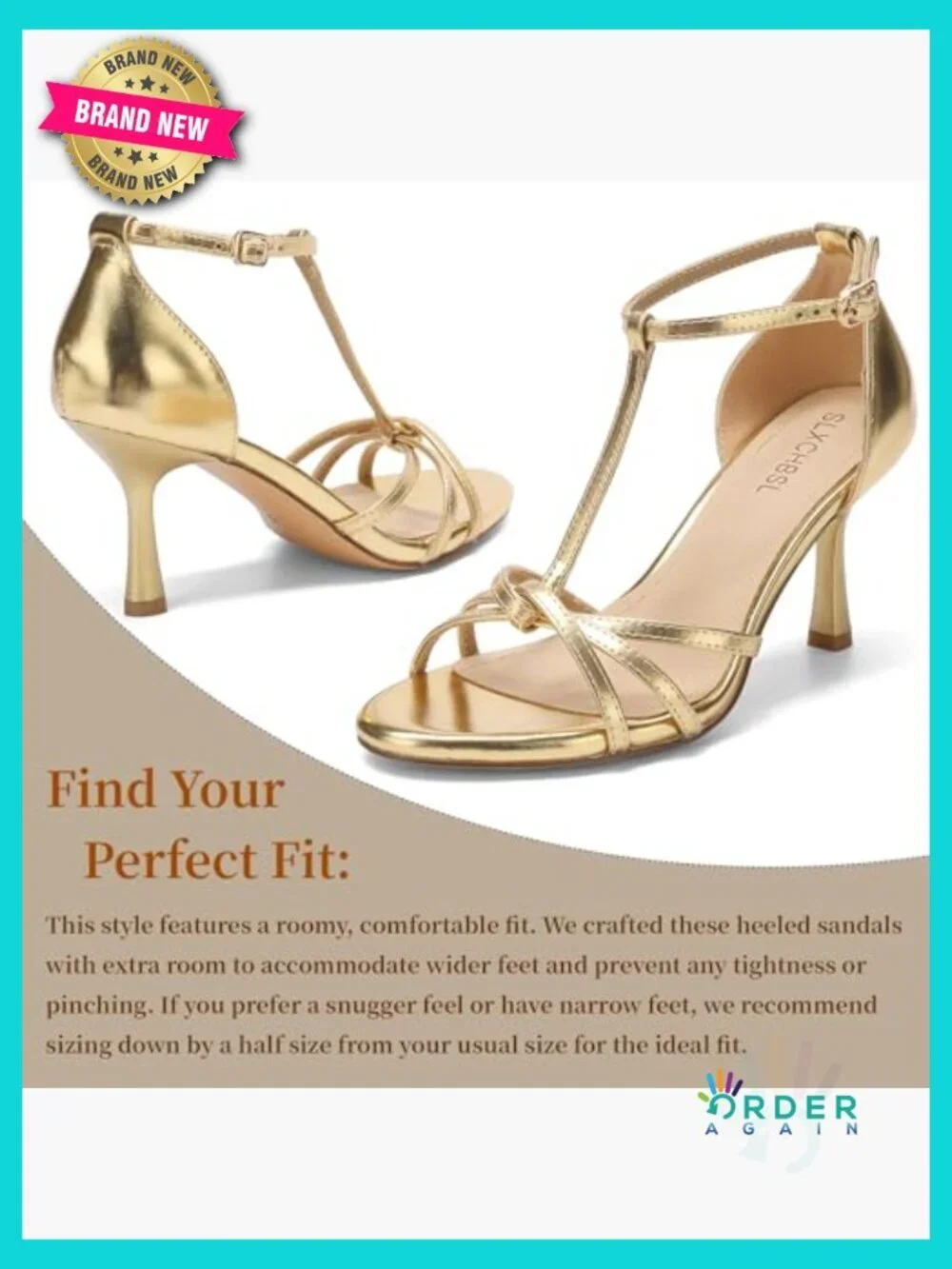 Strappy T-Strap Open Toe Heeled Sandals 3 Inch Kitten Heels Ankle Strap Dressy